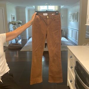 Frame le crop mini boot coated pants